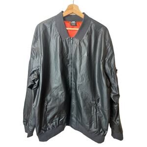 New Balance Black Coated Bomber Jacket Men's Size XL